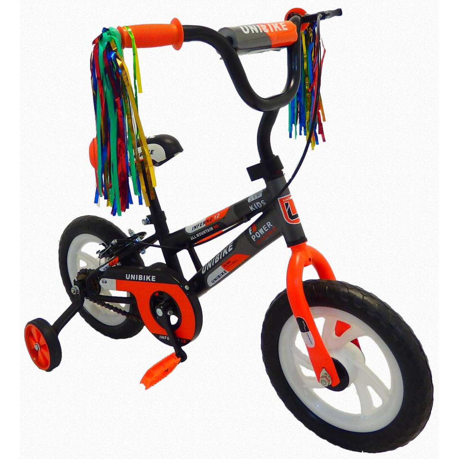 Bicicleta Infantil para niño Rodada 12 con llanta de goma  - Naranja