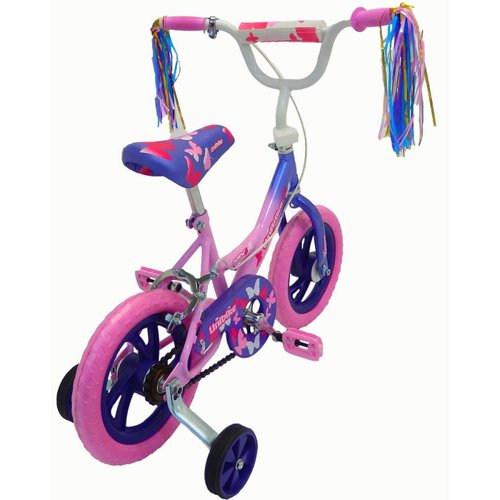 Bicicleta Infantil para niño Rodada 12 con llanta de goma  - Fucsia
