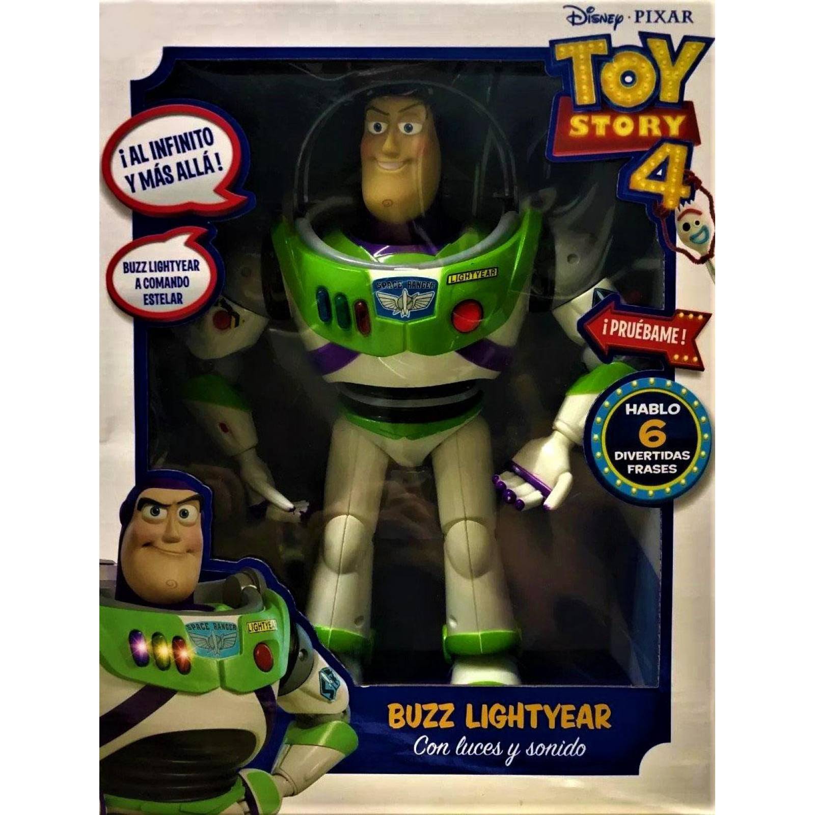 Figura Buzz Parlante 35 cm Toy Story 4 Sonidos Multicolor