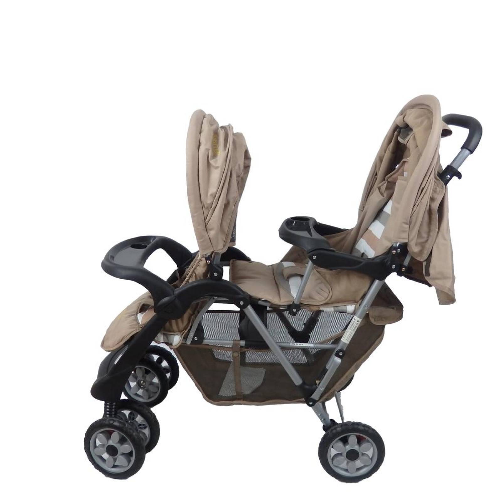 Carriolas Dobles Gemelar de Lujo - Marrón