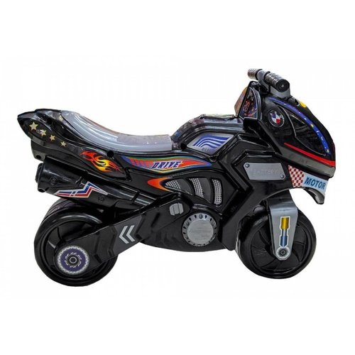 Montable para Niños Moto Mini Correpasillos, largo 68 cm  - Negro