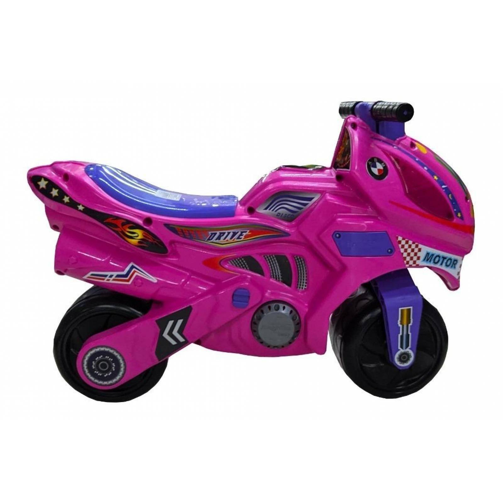 Montable para Niños Moto Correpasillos, largo 68 cm - Rosa