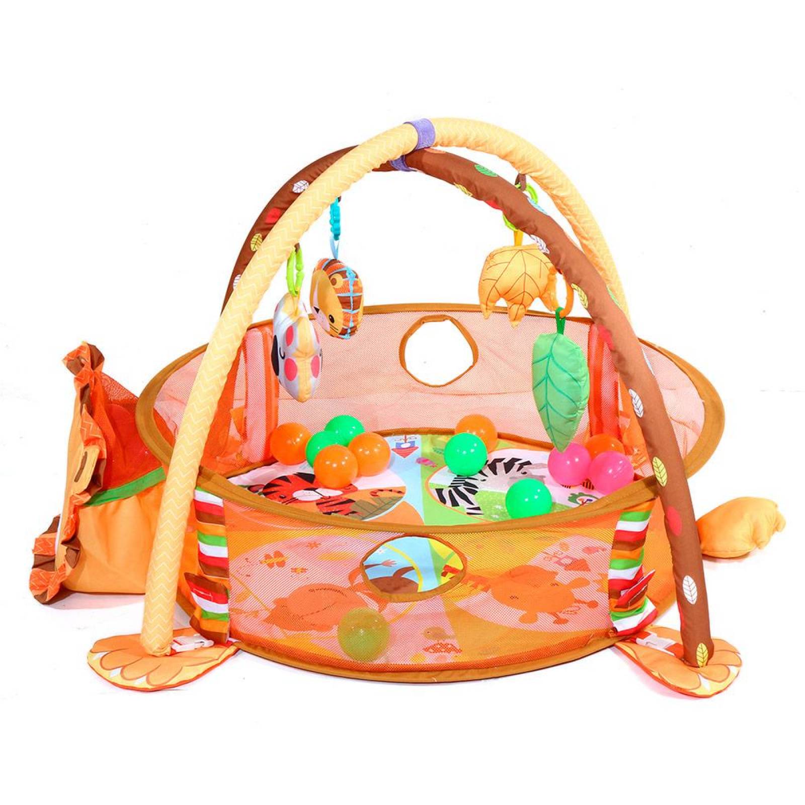 Tapete Gimnasio Y Corral Juguete Para Bebe Con 30 Pelotas Leon