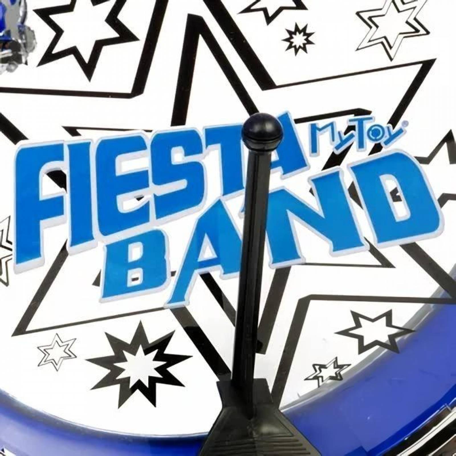 Batería Musical Infantil, 6 piezas, Fiesta Band, con Banquillo  - Azul