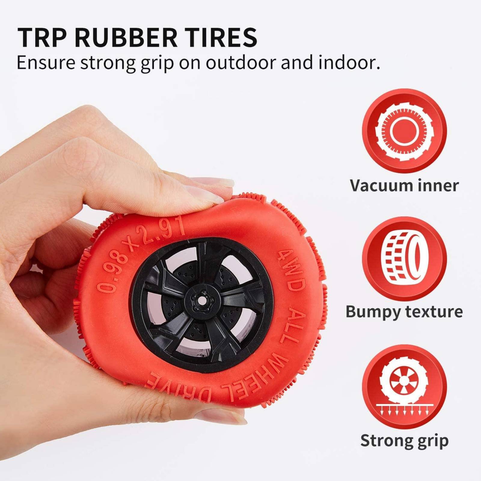 Carro Control Remoto Acrobacias 360 Grados 4x4,12km/h,1:28 - Rojo