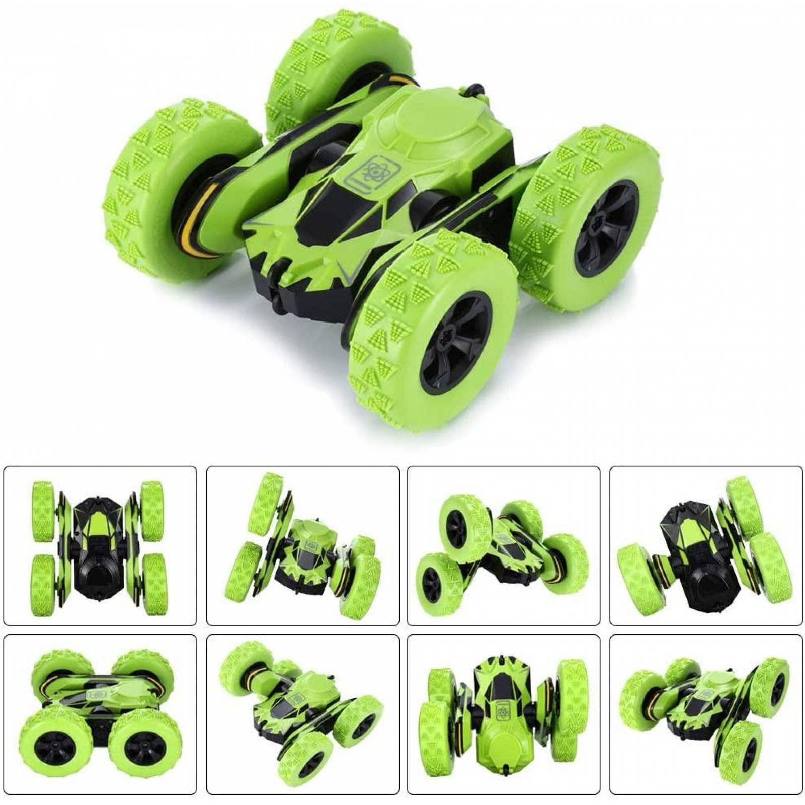 Carro Control Remoto Acrobacias 360 Grados 4x4,12km/h,1:28 Verde