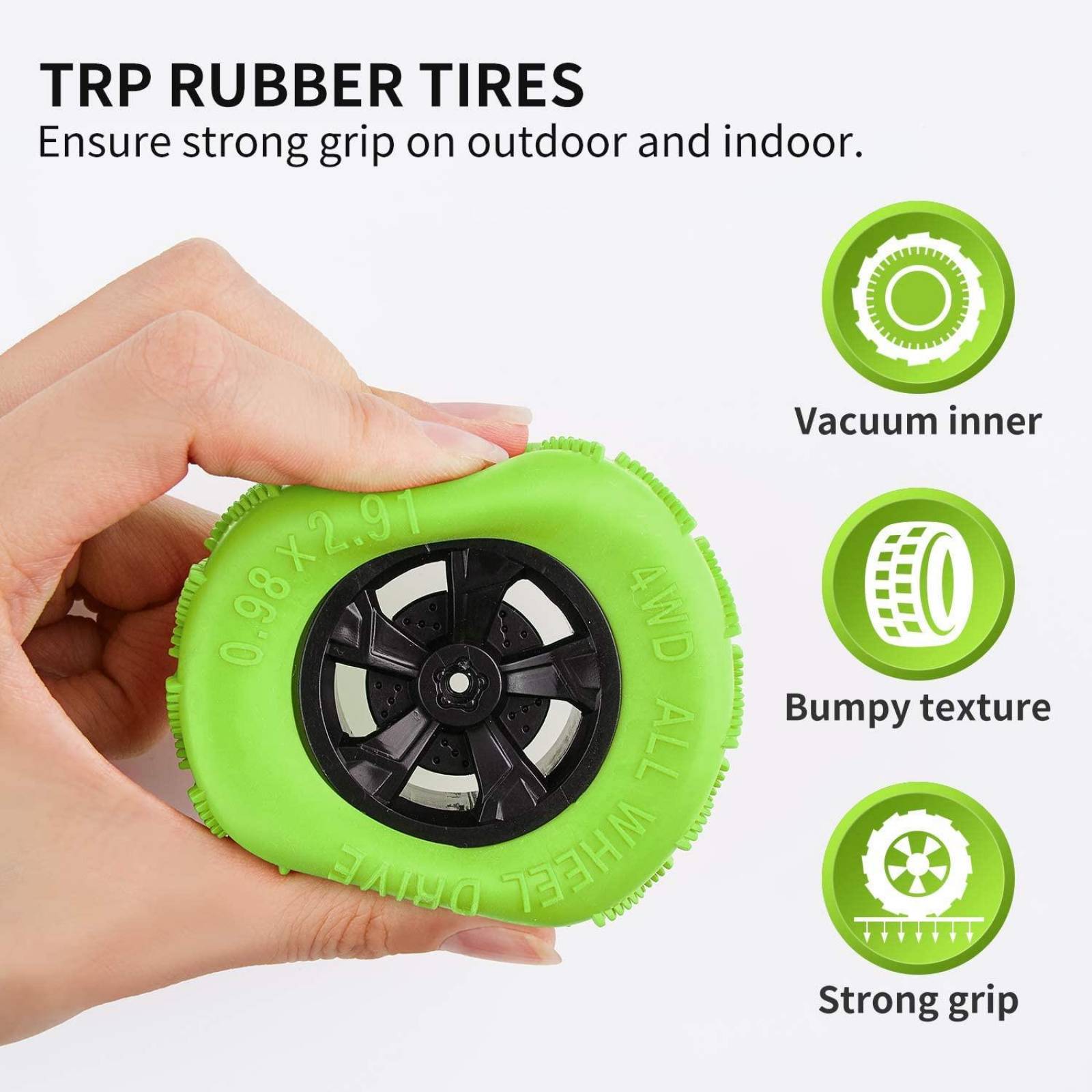 Carro Control Remoto Acrobacias 360 Grados 4x4,12km/h,1:28  - Verde