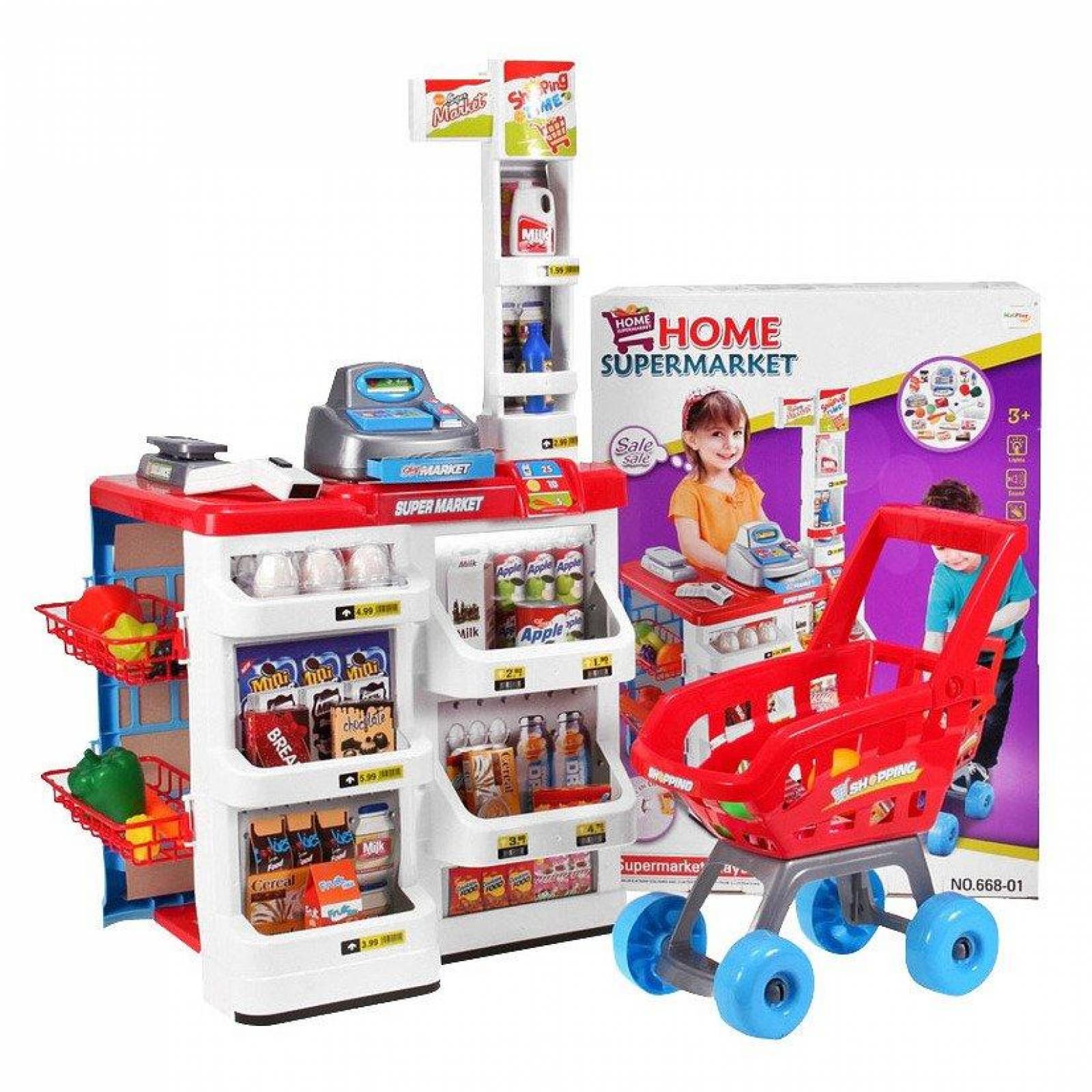 Cocina Mini Super Con Luces, Sonidos Y 24 Accesorios Juguete,82cm  - Rojo