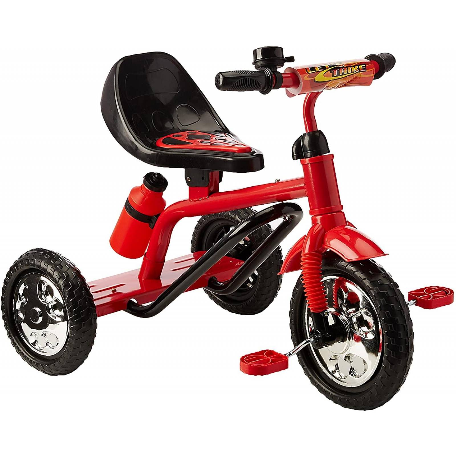 Triciclo Lets Trike Niños, con Cantimplora, Timbre 2-5 años  - Rojo