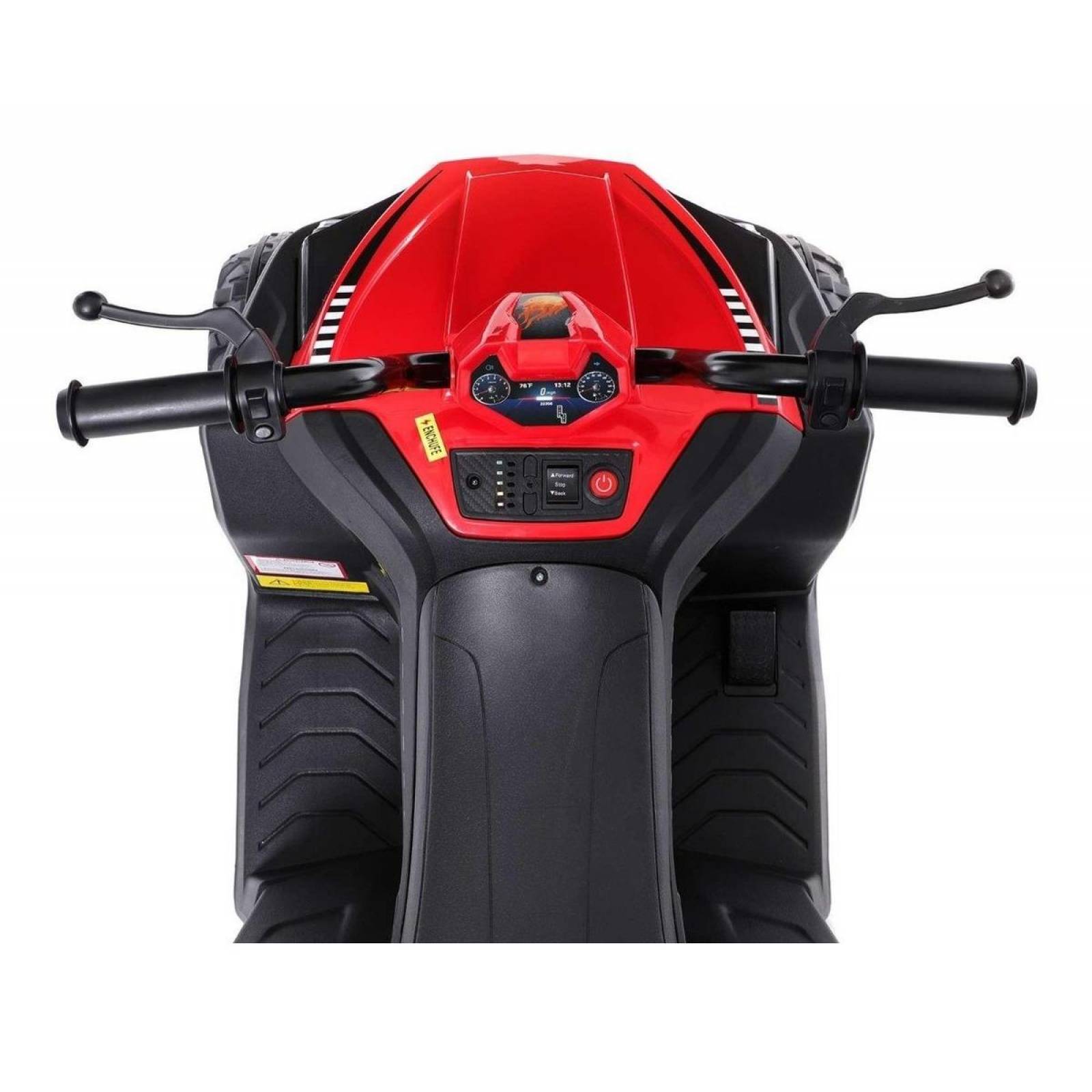 Cuatrimoto Eléctrica Montable,6V,Suspensión,MP3,Luz,Claxon  - Blanco