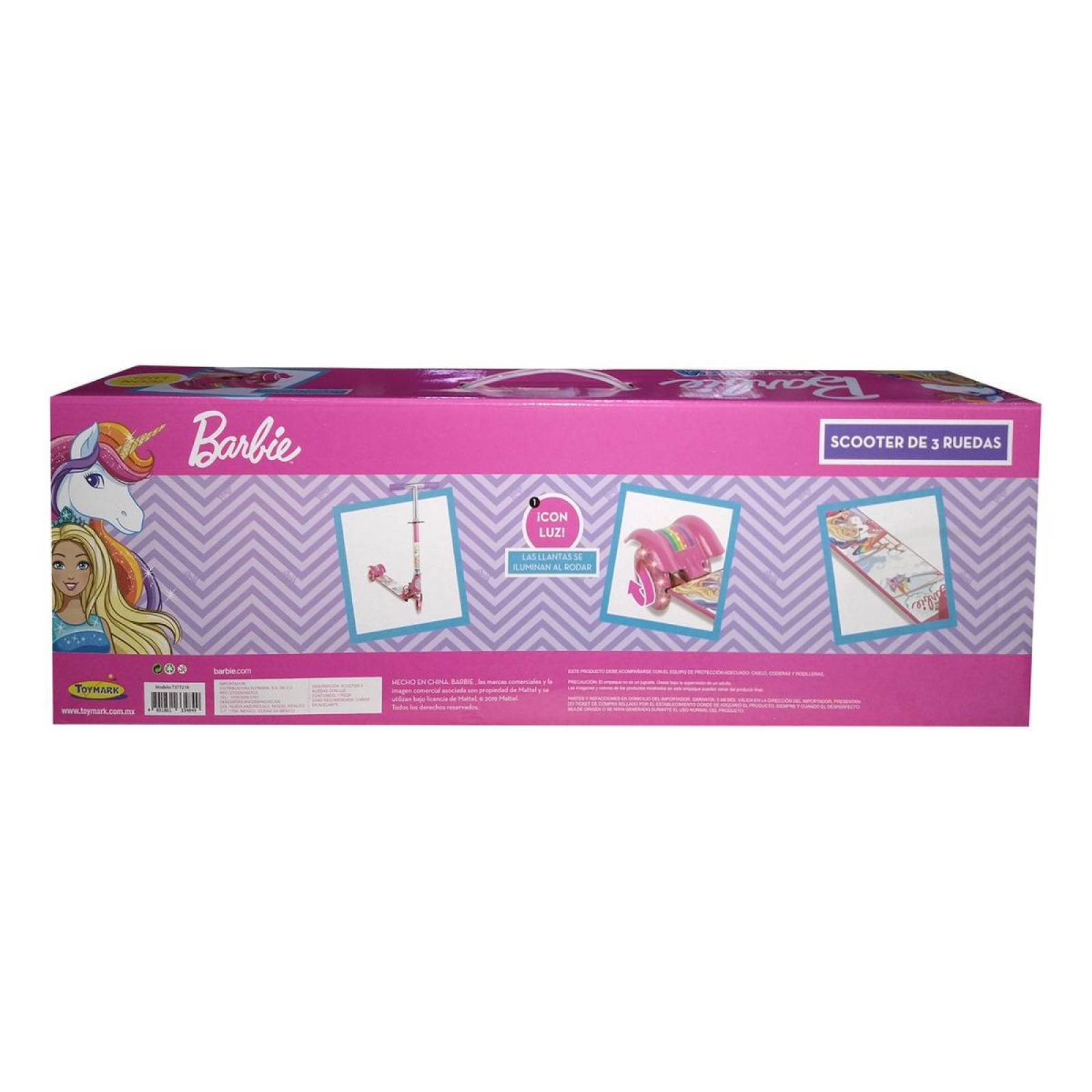 Scooter Patin Diablo Infantil 3 Ruedas Metal Niño Niña  - Barbie