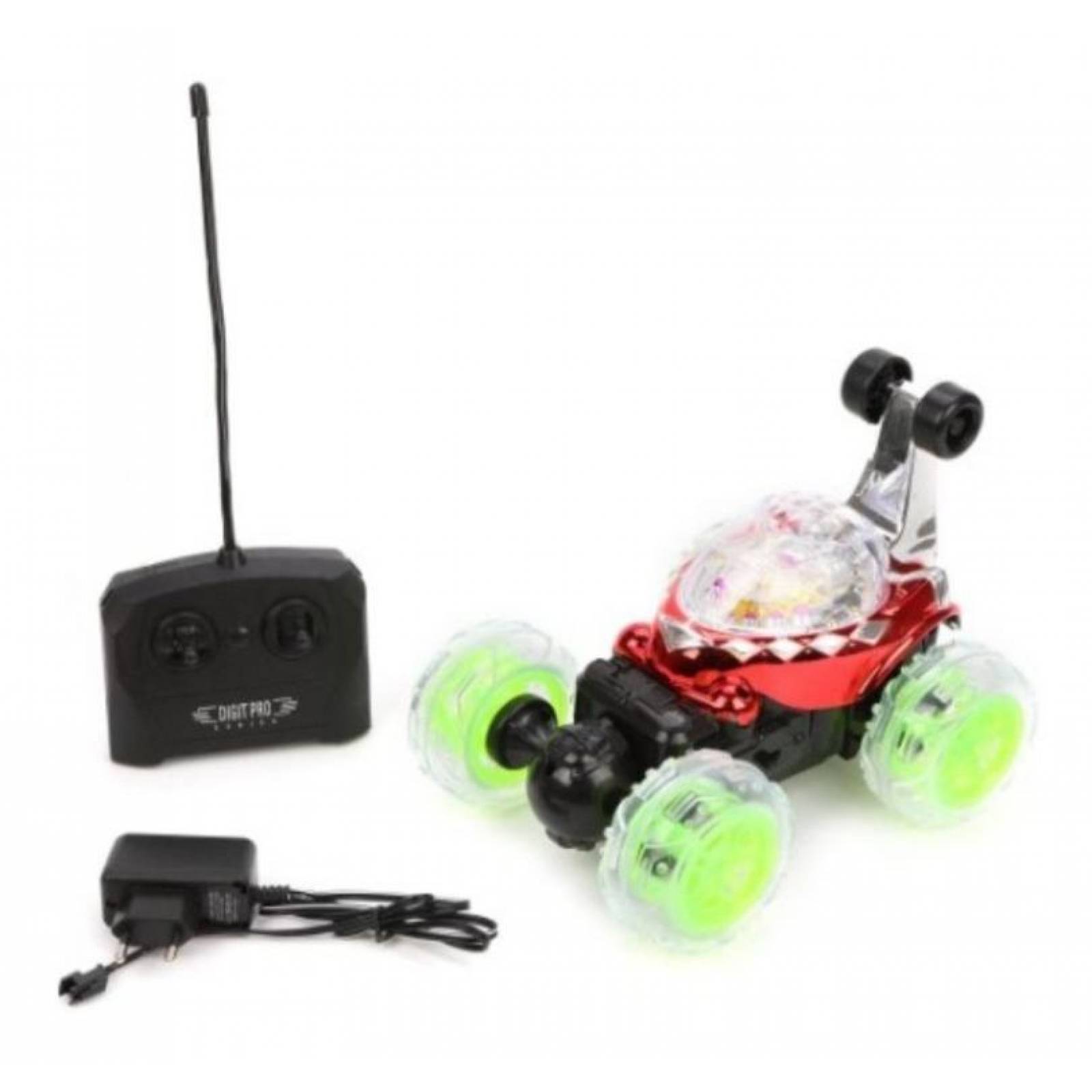 Carro Control Remoto Acrobacias 360 Grados,1:24,15Km/h,Luz  - Rojo