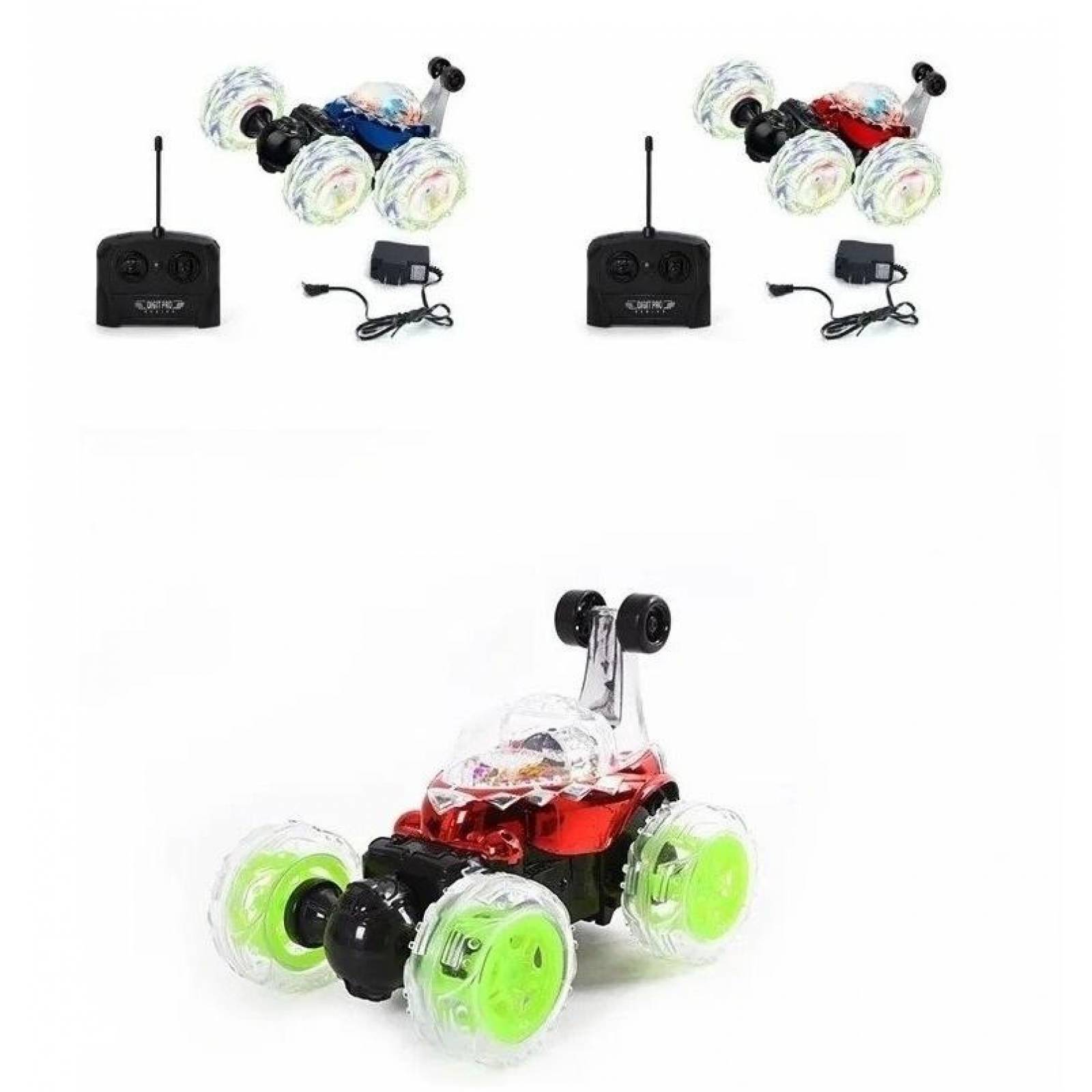 Carro Control Remoto Acrobacias 360 Grados,1:24,15Km/h,Luz  - Rojo