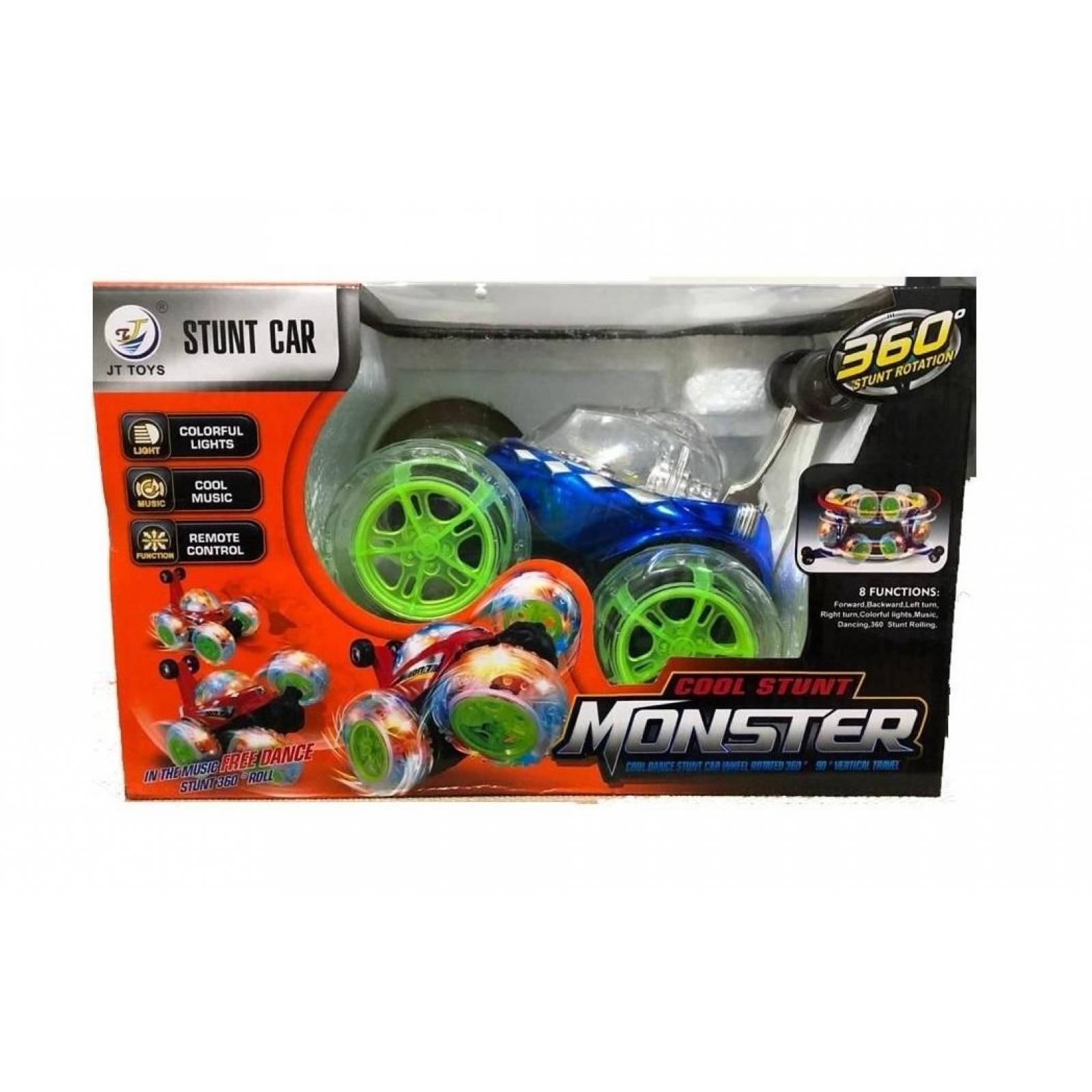 Carro Control Remoto Acrobacias 360 Grados,1:24,15Km/h,Luz  - Rojo