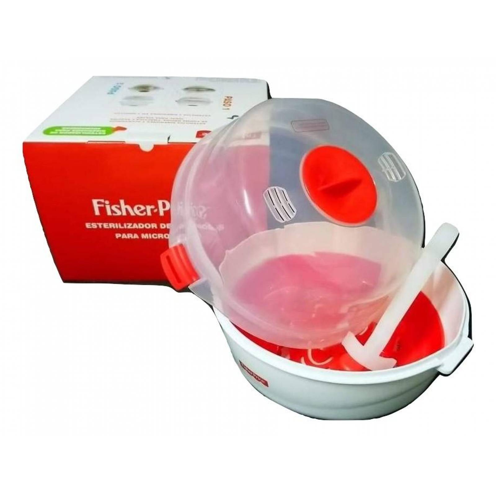 Esterilizador para Microondas FisherPrice para 4 biberones  - Blanco