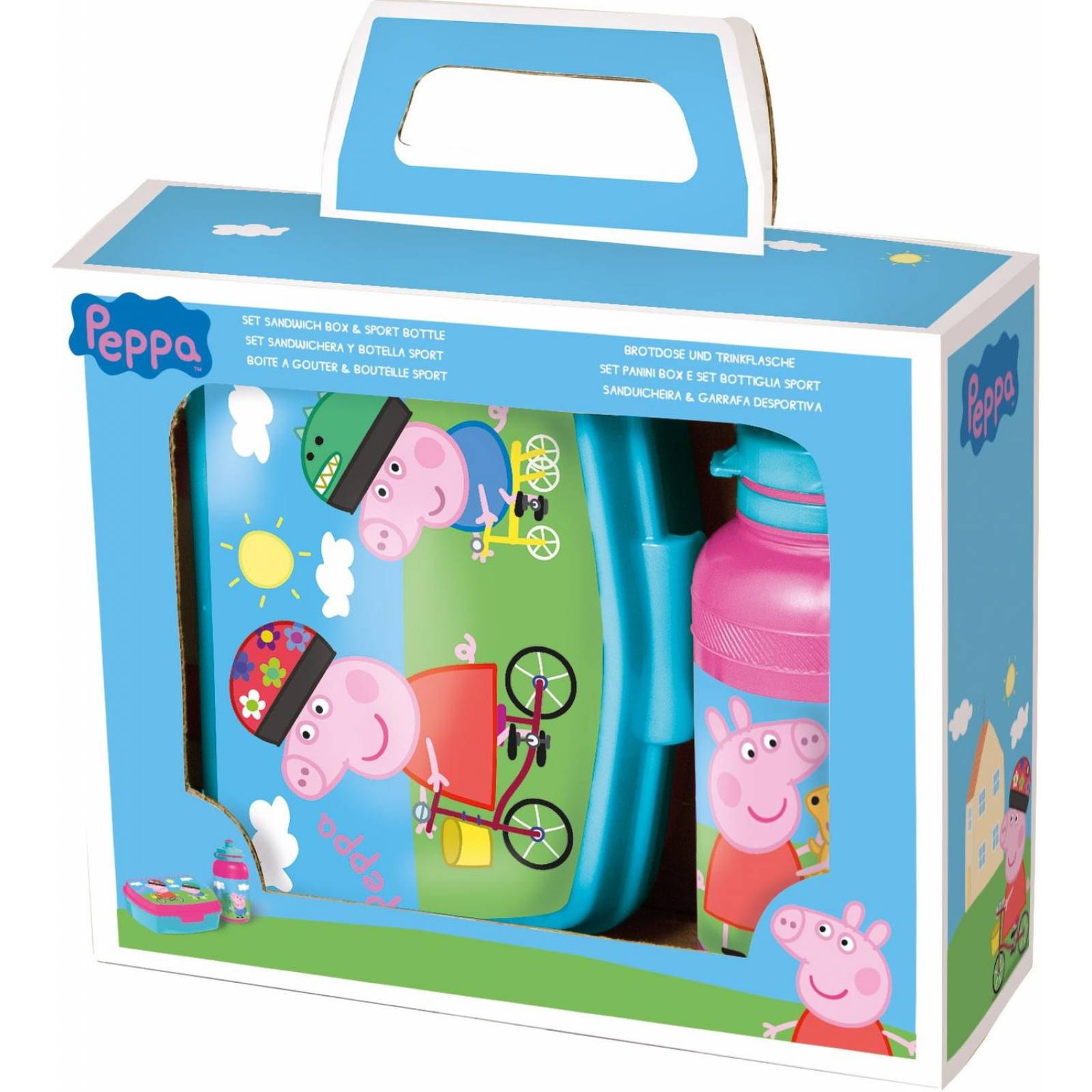 Set de Sandwichera y Botella Sport Peppa Pig