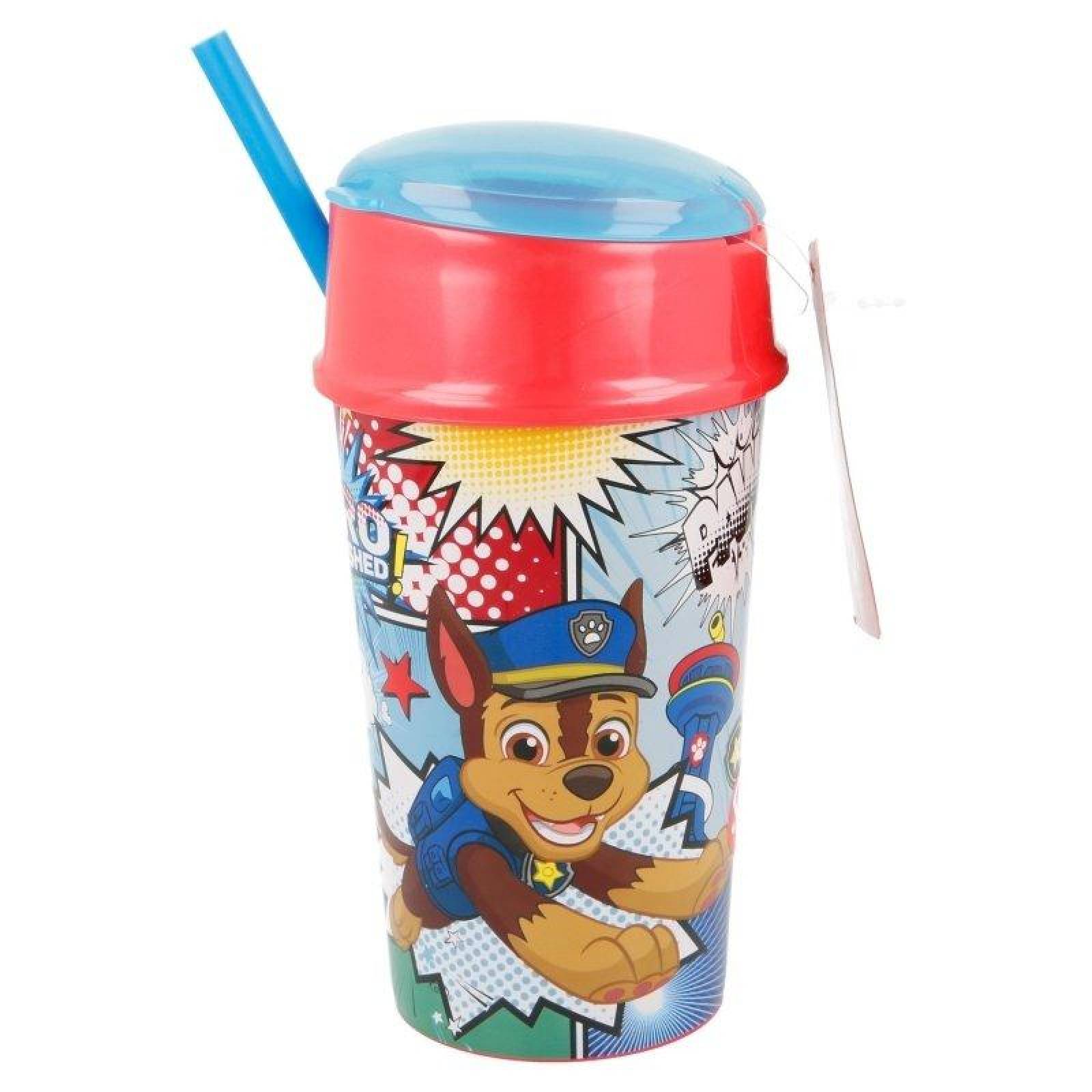 Vaso con compartimiento para Snack Paw Patrol 400ml  - Rojo