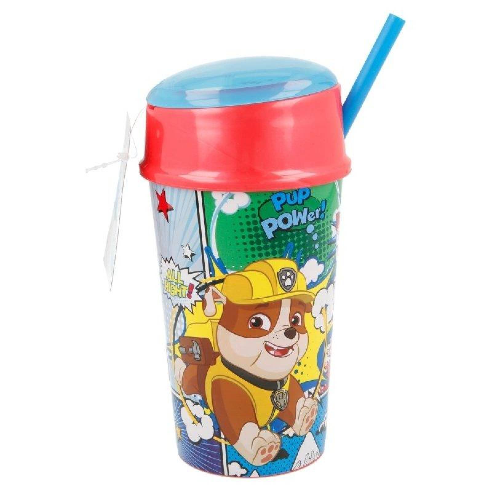 Vaso con compartimiento para Snack Paw Patrol 400ml  - Rojo