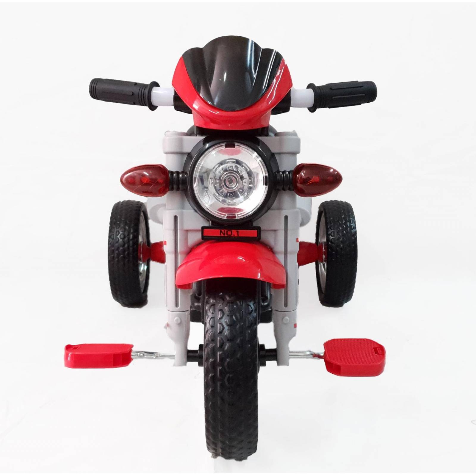 Triciclo para Niños Musical tipo Motocicleta Montable  - Negro