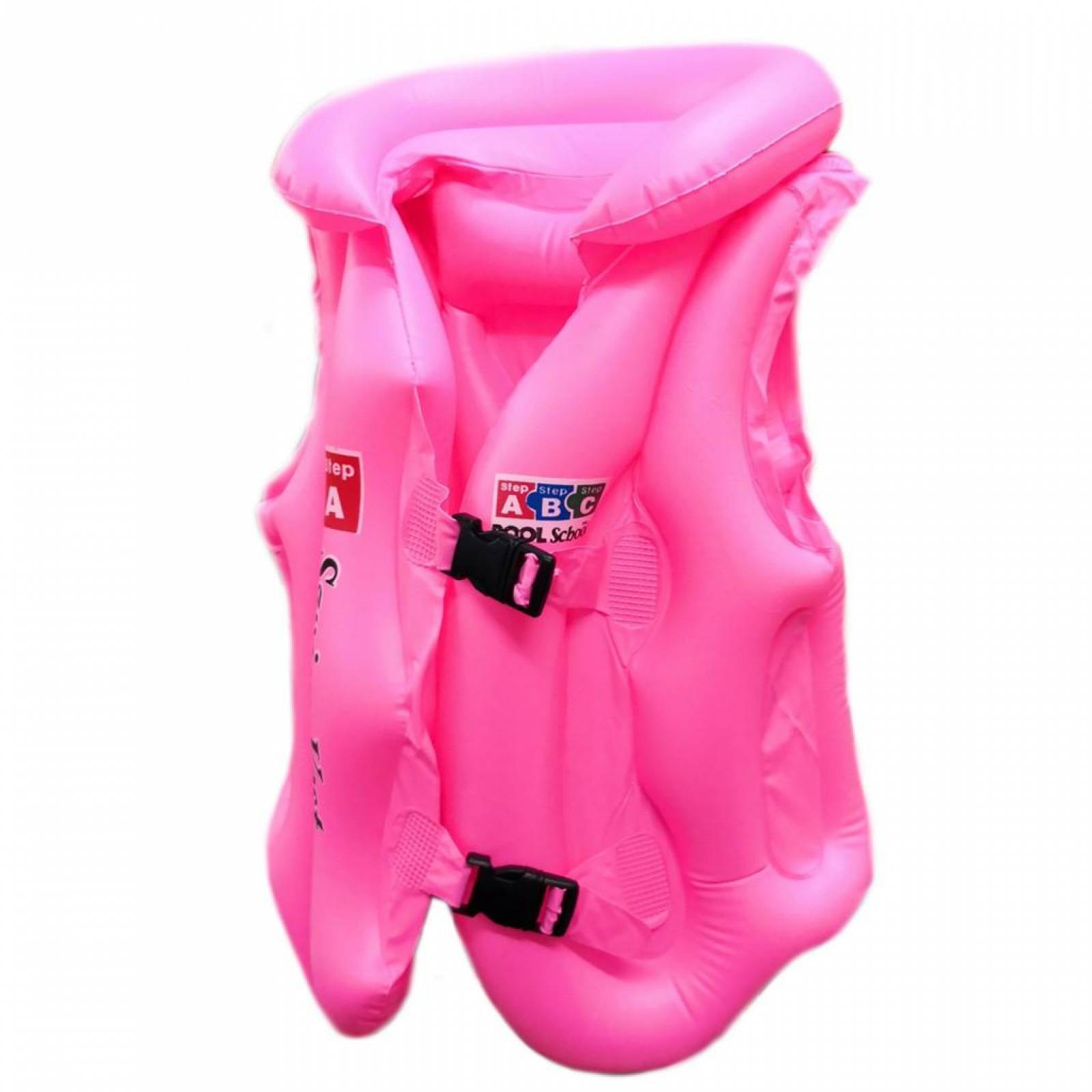 Chaleco Salvavidas Inflable Infantil Flotador Niños Alberca 40x36cm  - Rosa
