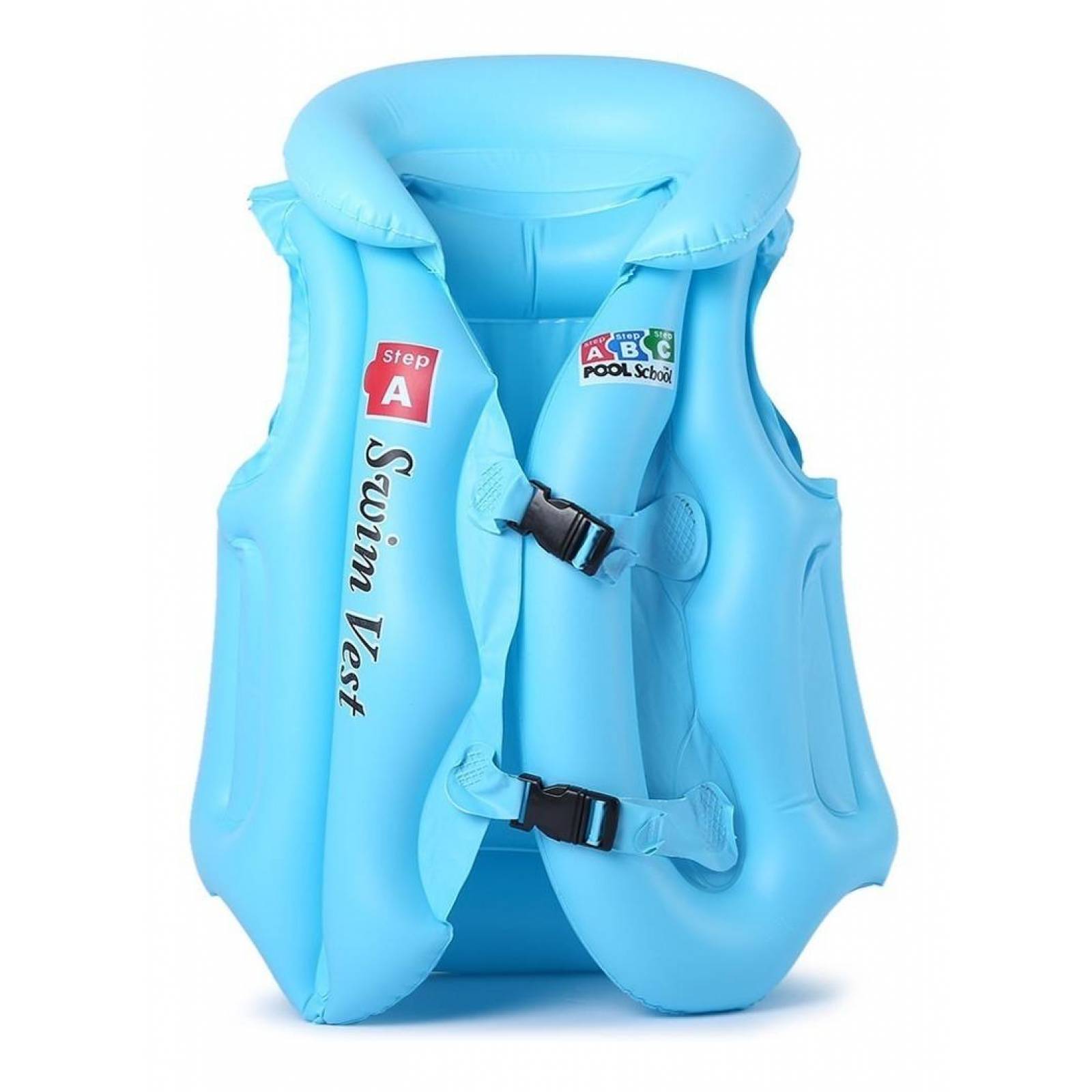 Chaleco Salvavidas Inflable Infantil Flotador Niños Alberca Piscina Azul