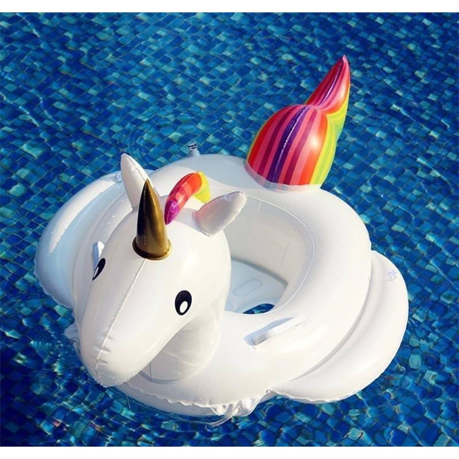 Salvavidas Inflable Flotador Unicornio 65 cm Alberca  - Unicornio