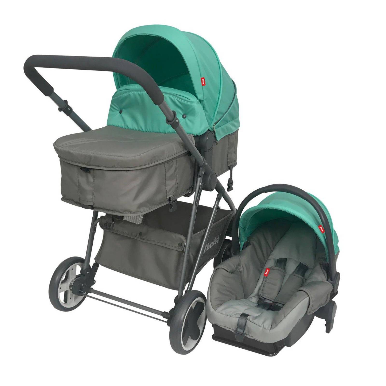 Carreola con Portabebe Travel System Queen Reversible  - Verde