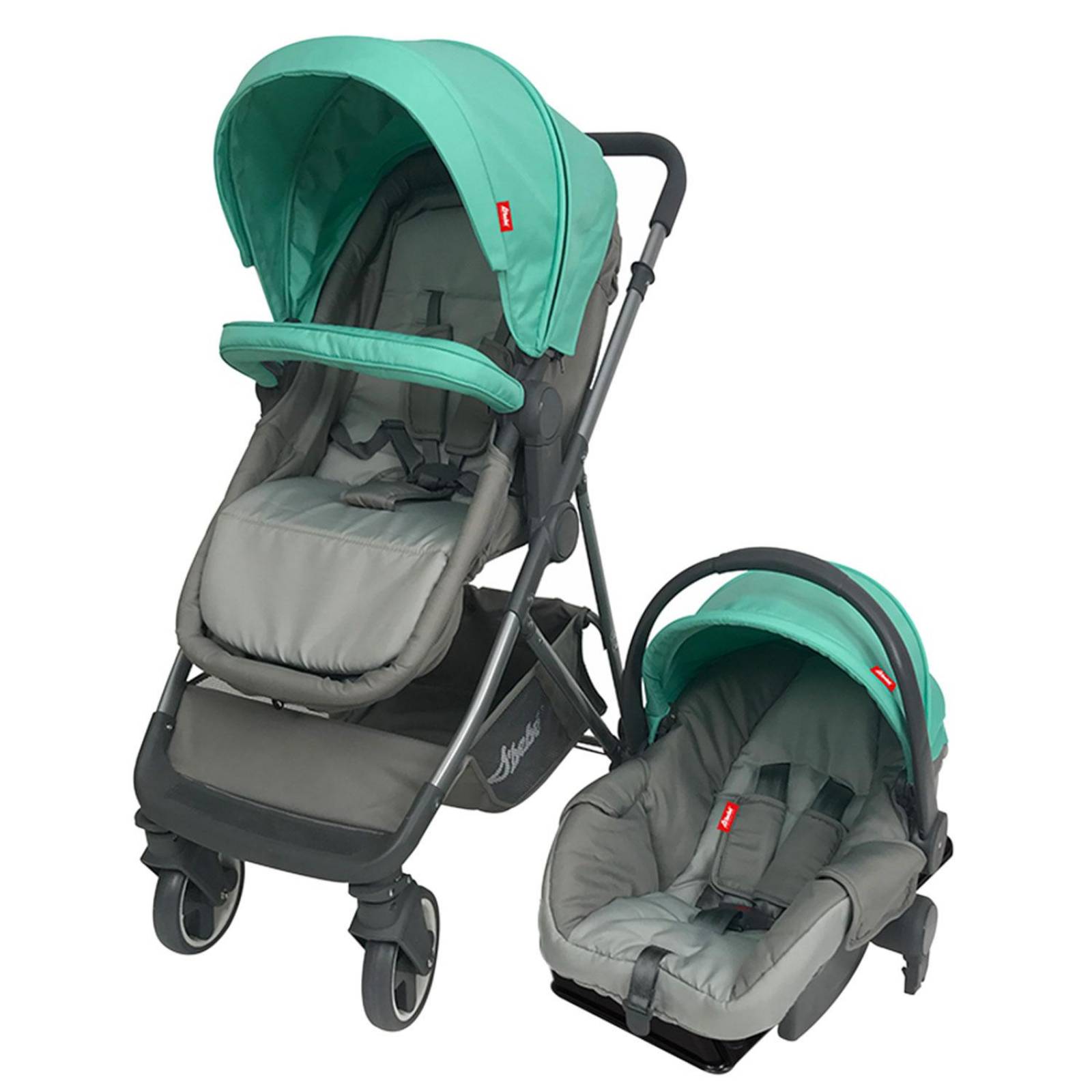 Carreola con Portabebe Travel System Queen Reversible  - Verde