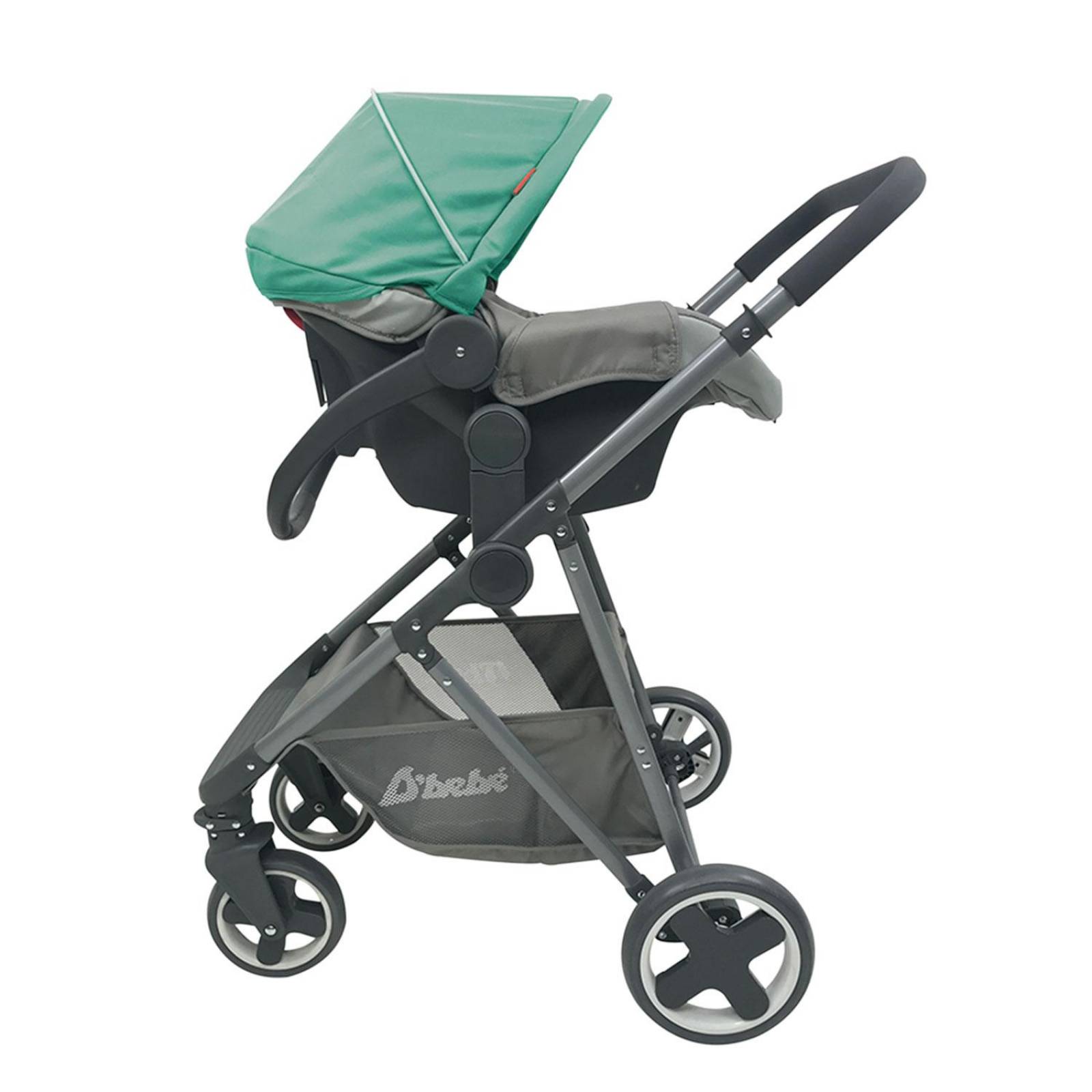 Carreola con Portabebe Travel System Queen Reversible  - Verde