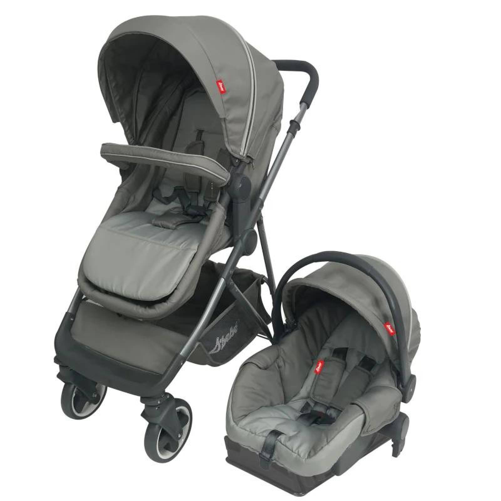 Carreola con Portabebe Travel System Queen Reversible - Gris