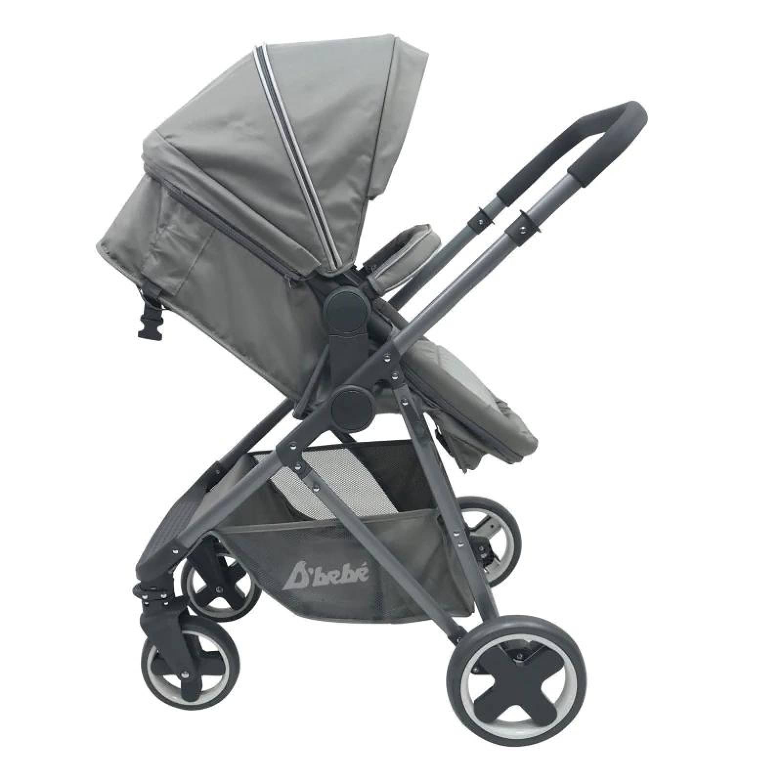 Carreola con Portabebe Travel System Queen Reversible - Gris