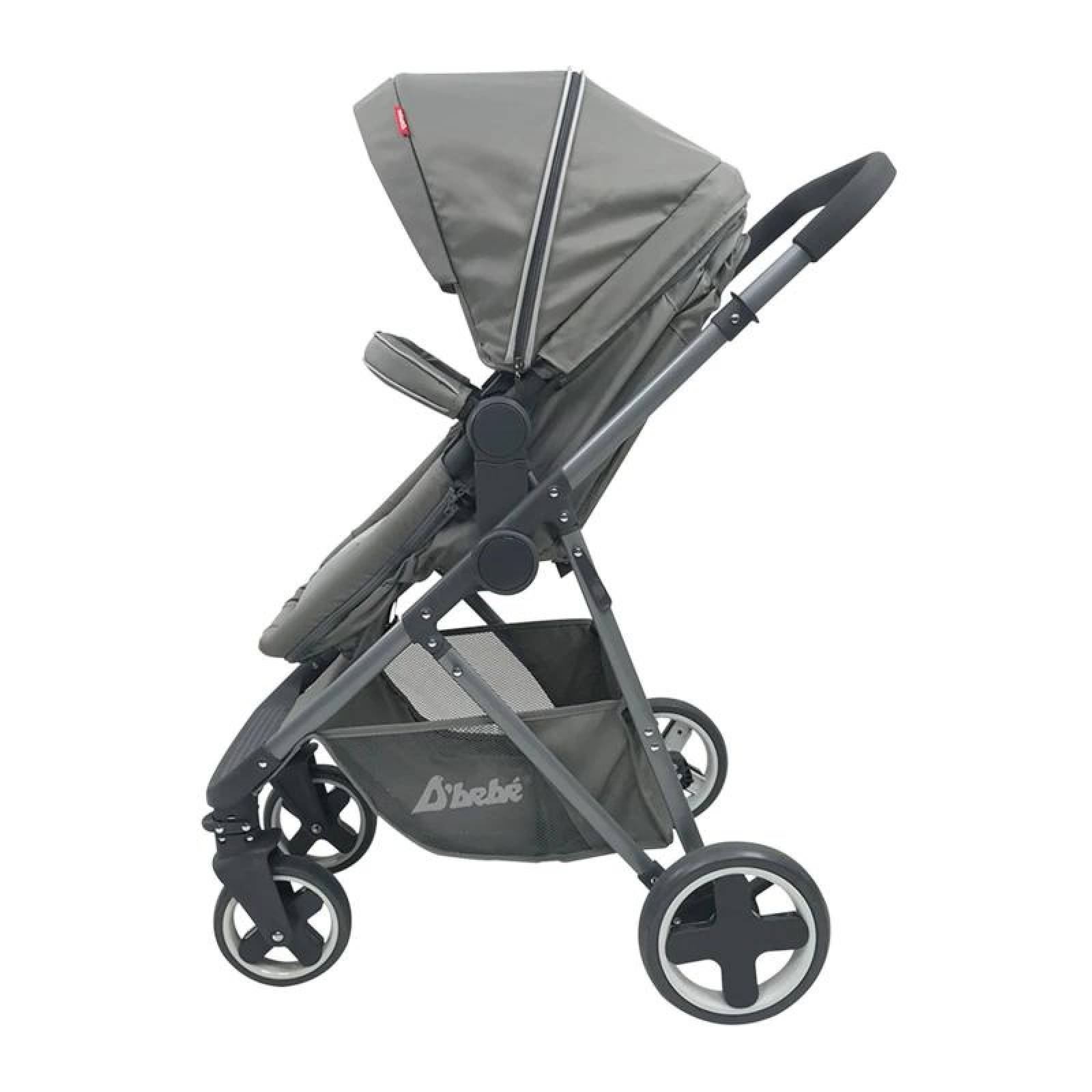 Carreola con Portabebe Travel System Queen Reversible - Gris