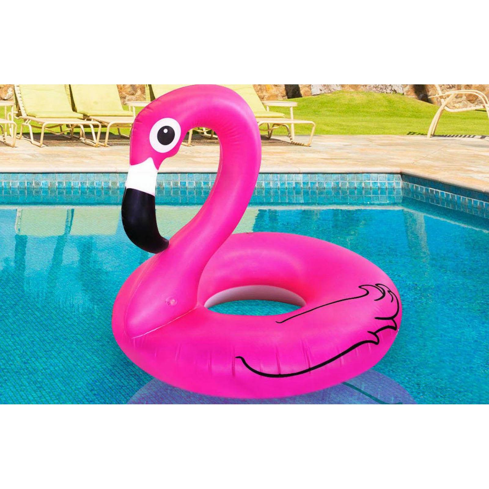 Salvavidas Inflable Flotador Flamenco 90 cm Alberca  - Flamenco