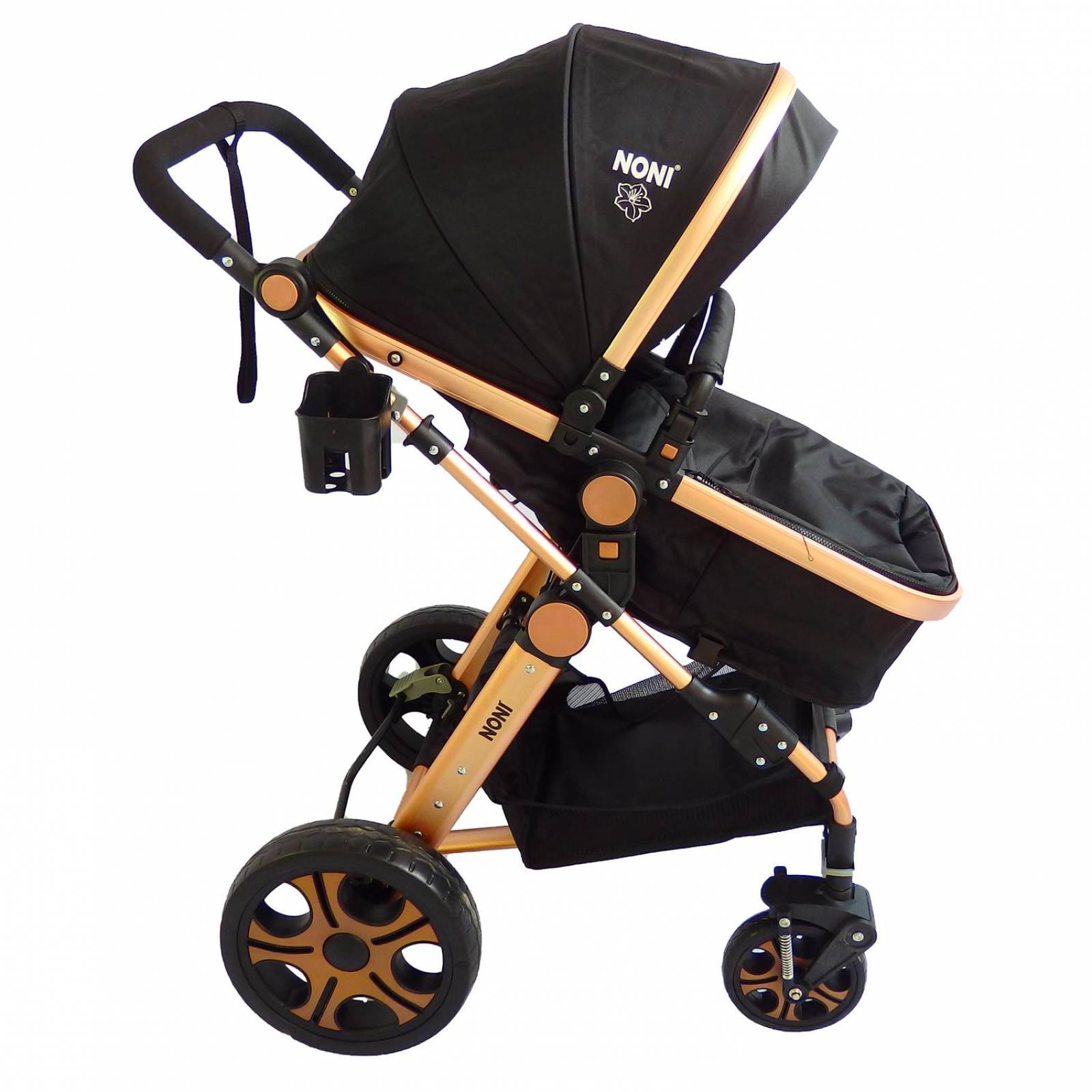 Carriola 4 en 1 Reversible Noni con Portabebe Bambineto  - Negro