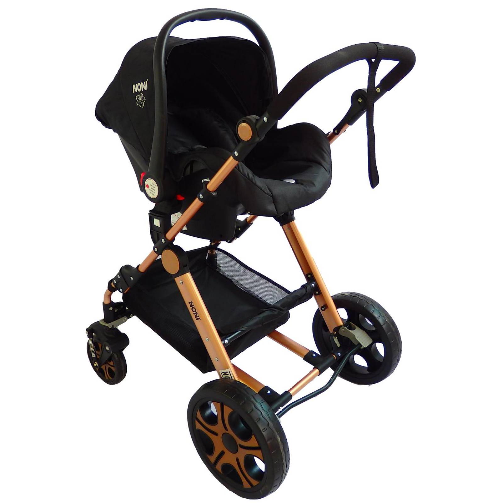 Carriola 4 en 1 Reversible Noni con Portabebe Bambineto  - Negro