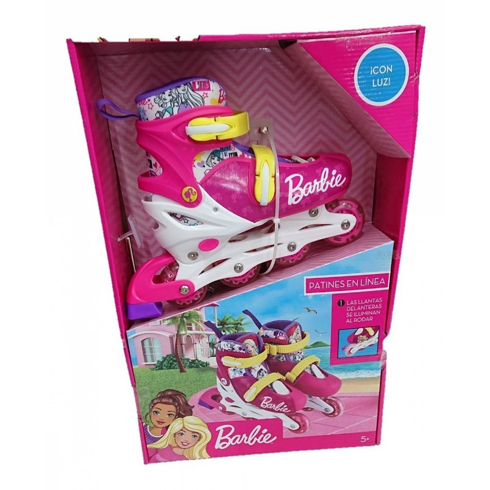 Patines en Linea Led Barbie Ajustables Infantiles 19a21