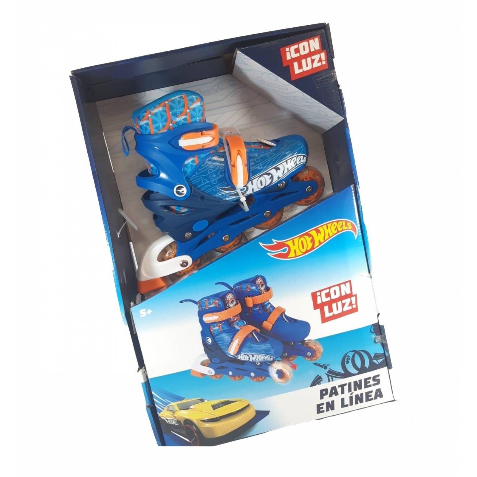 Patines en Linea Led Hot Wheels Ajustables Infantiles  - 22a25