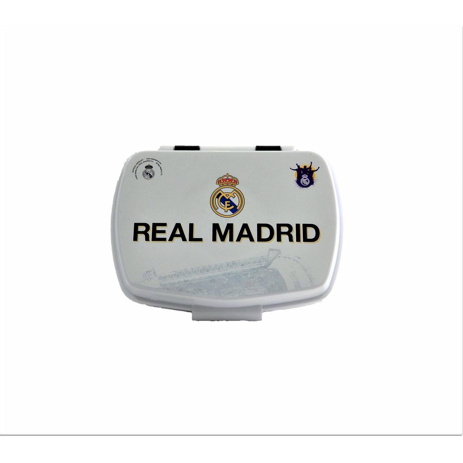 Lonchera rectangular de Futbol Real Madrid  - Blanco