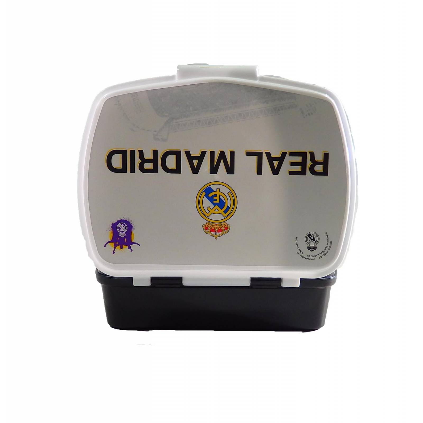 Lonchera rectangular de Futbol Real Madrid  - Blanco