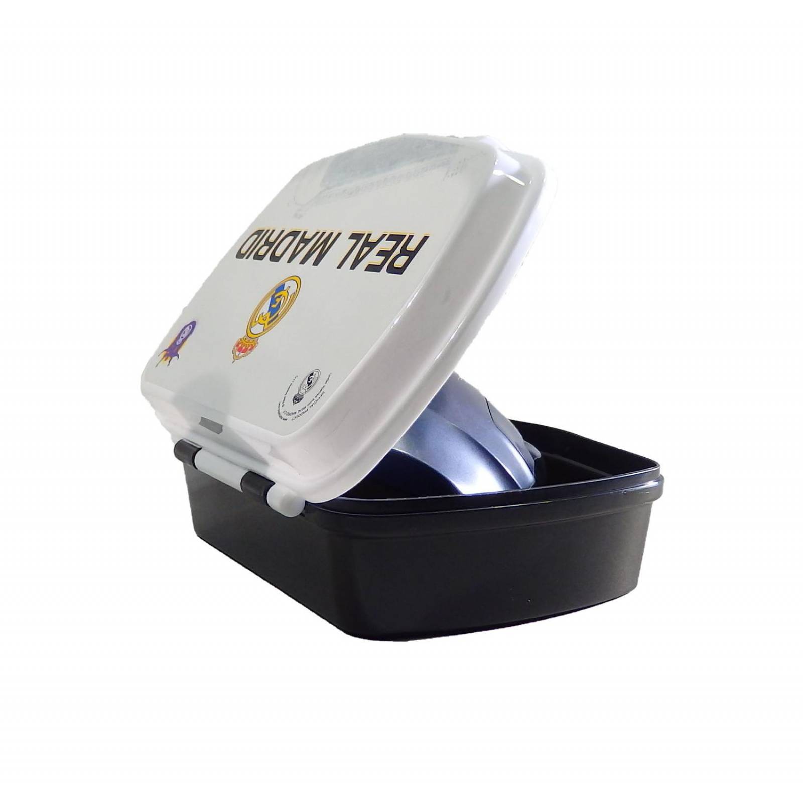 Lonchera rectangular de Futbol Real Madrid  - Blanco