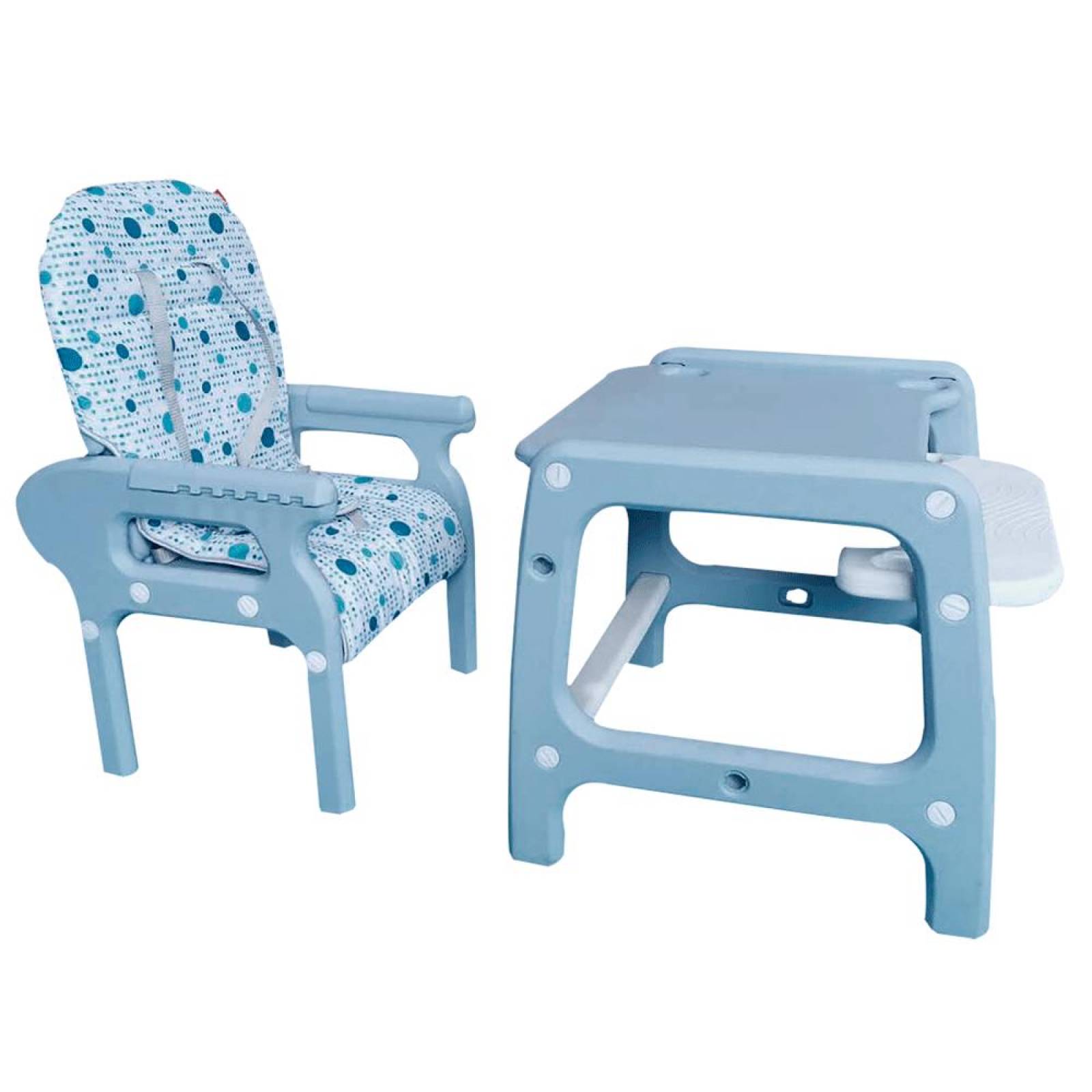 Periquera para Bebe Silla Alta para Comer Escritorio MSI  - Azul