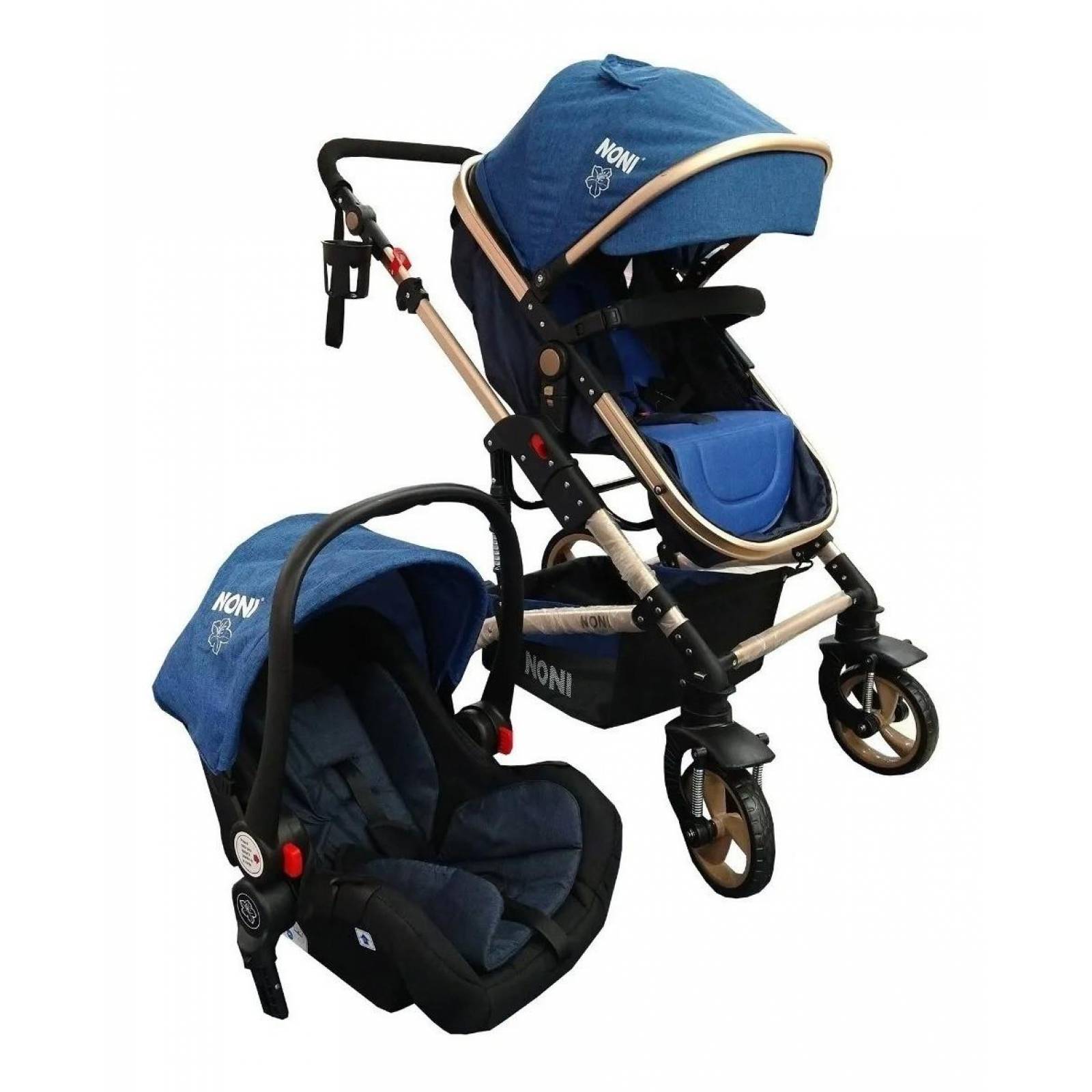 Carriola 3 en 1 Sistema de Viaje Noni Portabebe Bambineto  - Azul