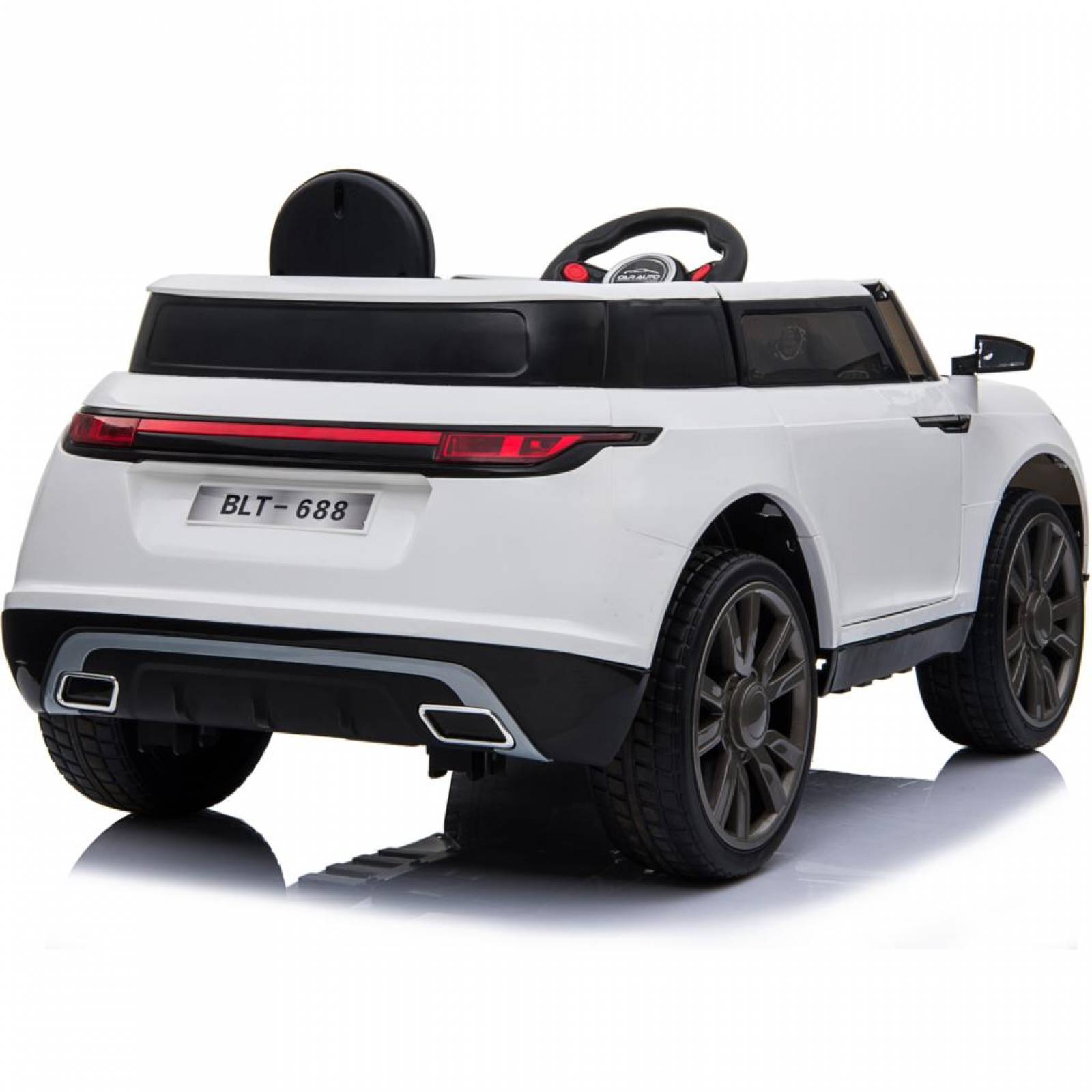 Carro para Niños Electrico Montable Camioneta USB,Musica,Radio  - Blanco.