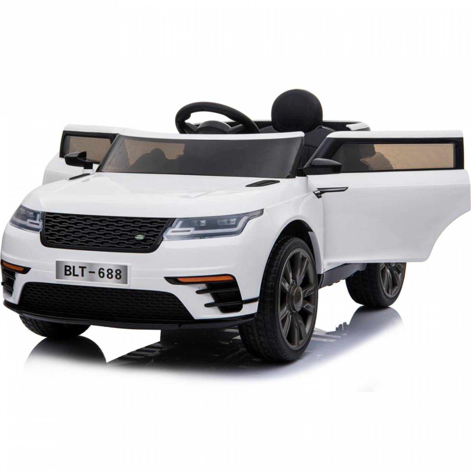 Carro para Niños Electrico Montable Camioneta USB,Musica,Radio  - Blanco.