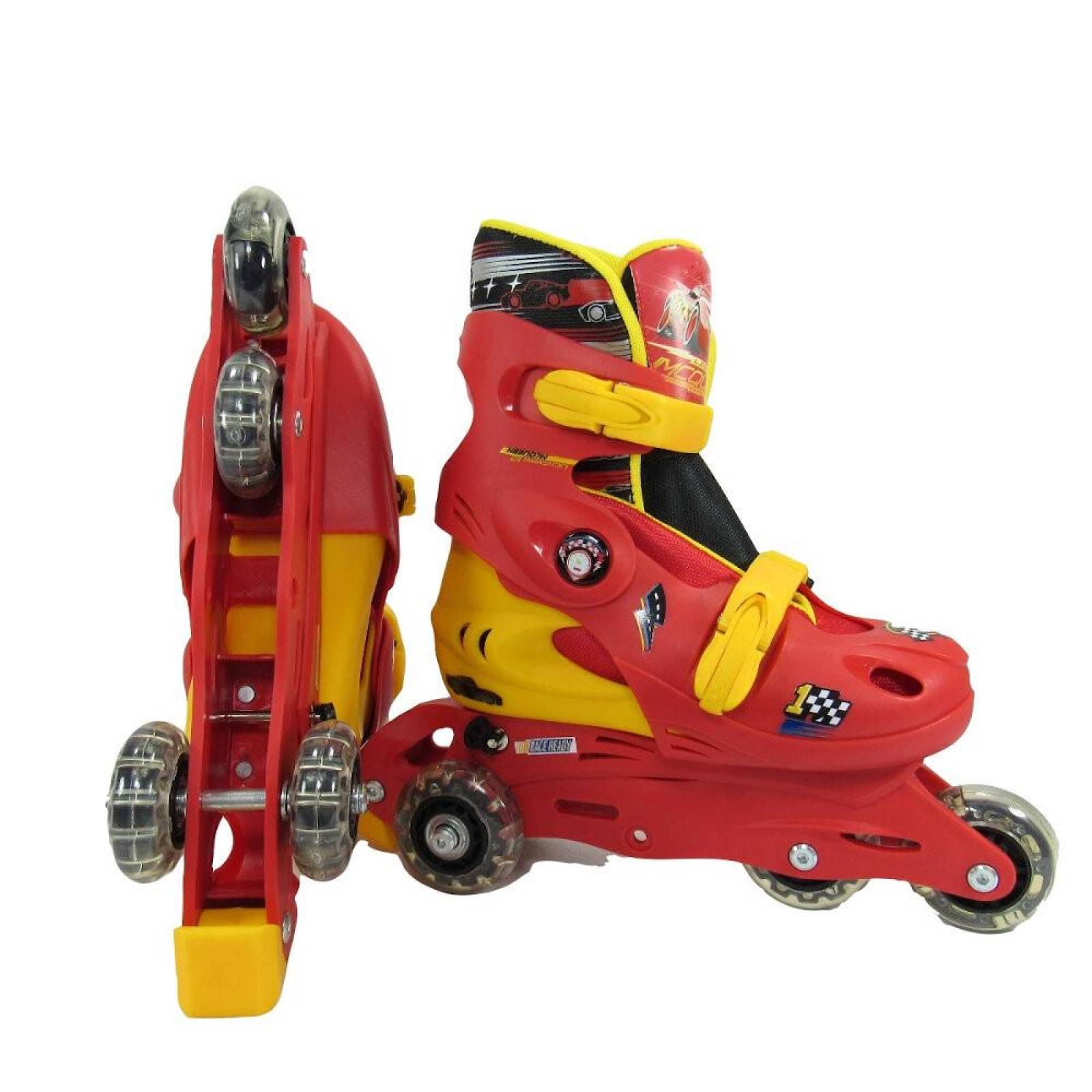 Patines 2en1 Linea Cars Ajustables Infantiles  - 19a21