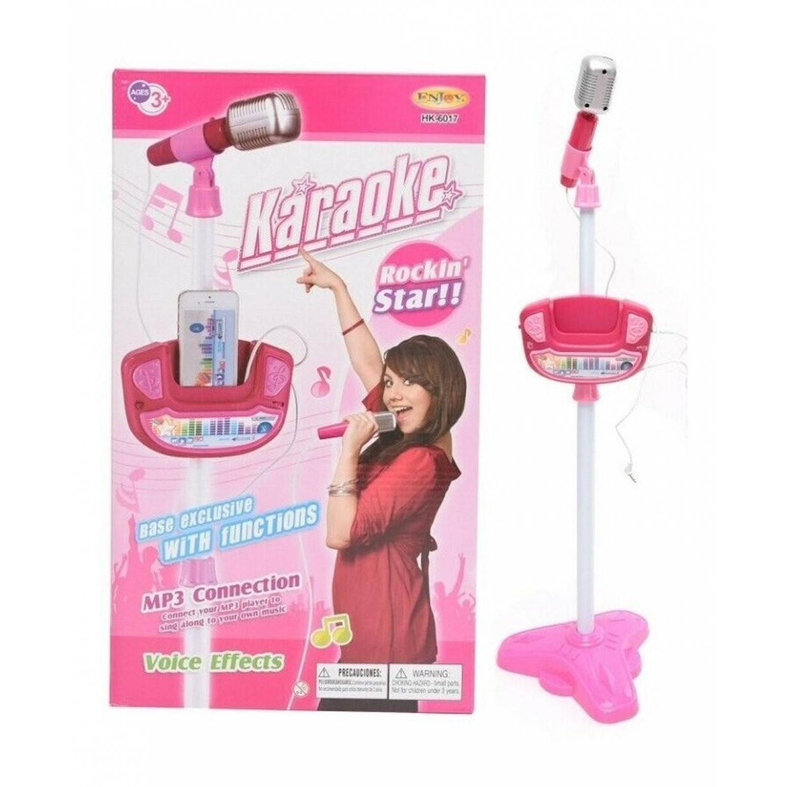 Micrófono Karaoke  Musical Infantil de Juguete MP3  - Rosa