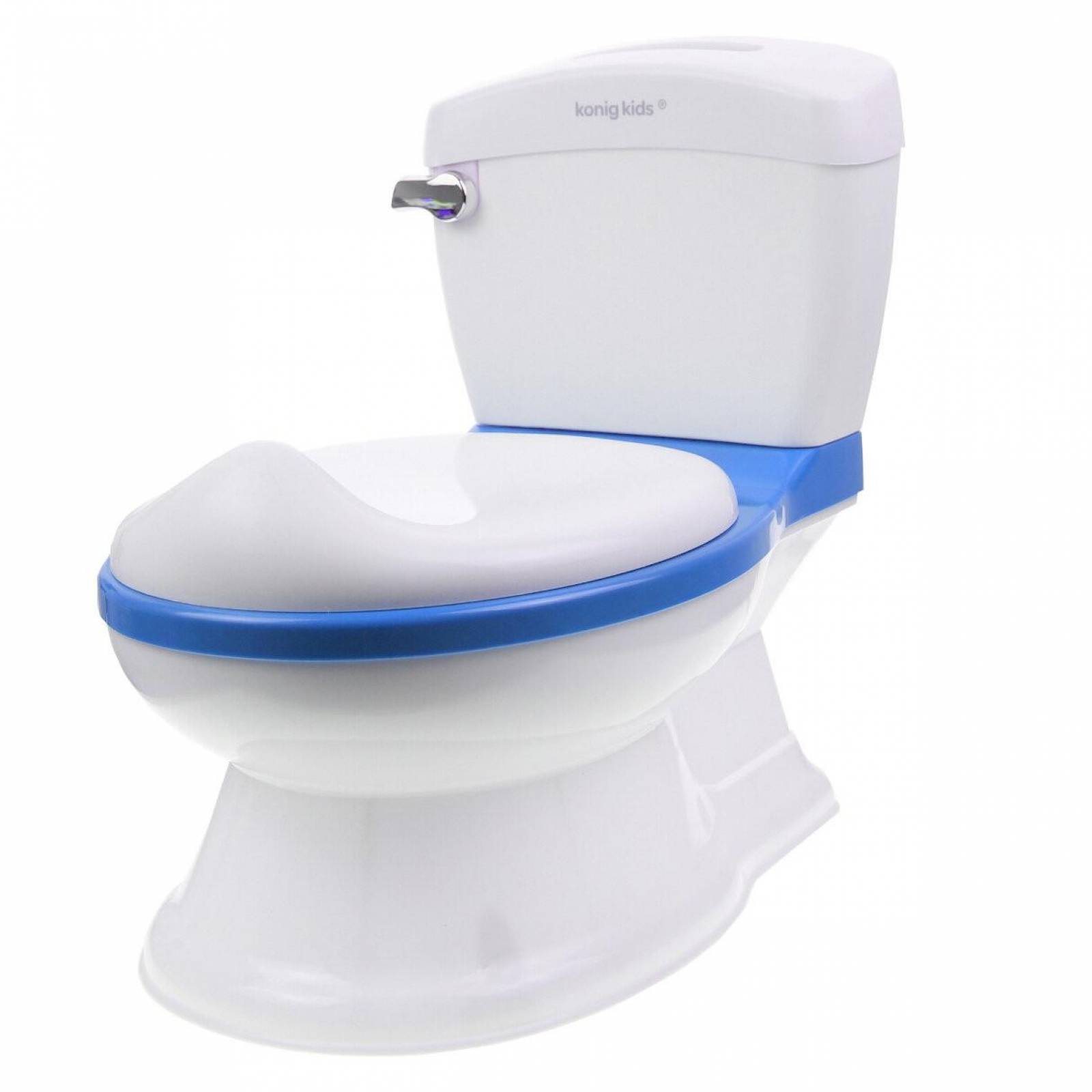 Bañito Baño Entrenador Asiento Tapa Recipiente y Sonido  - Azul