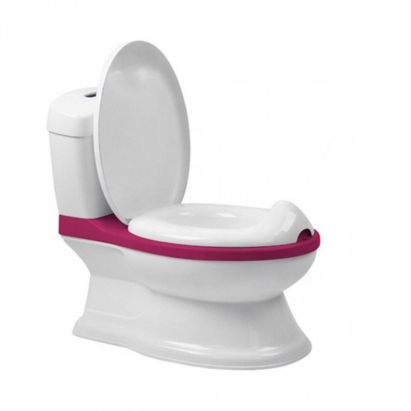 Bañito Baño Entrenador Asiento Tapa Recipiente y Sonido - Rosa