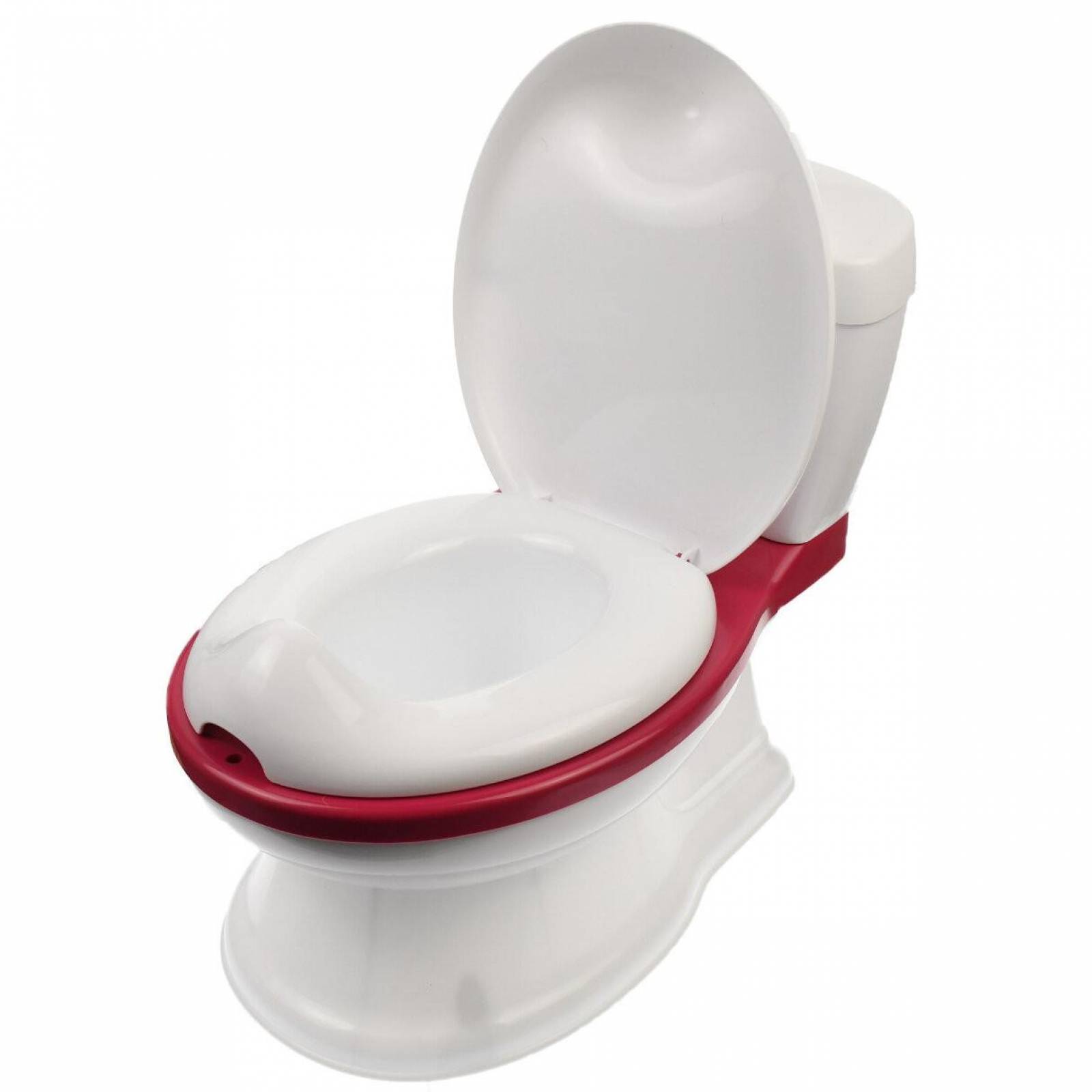 Bañito Baño Entrenador Asiento Tapa Recipiente y Sonido - Rosa