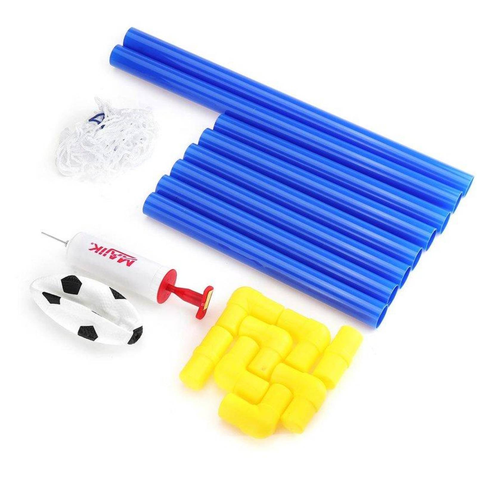 Portería Futbol Infantil Niños 1pza Balón Red Bomba Azul